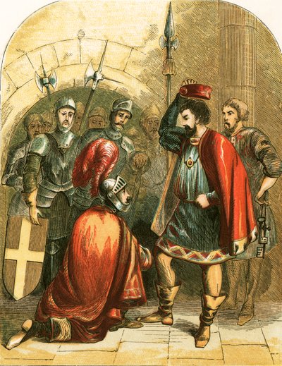 Bolingbroke and Richard II by English School